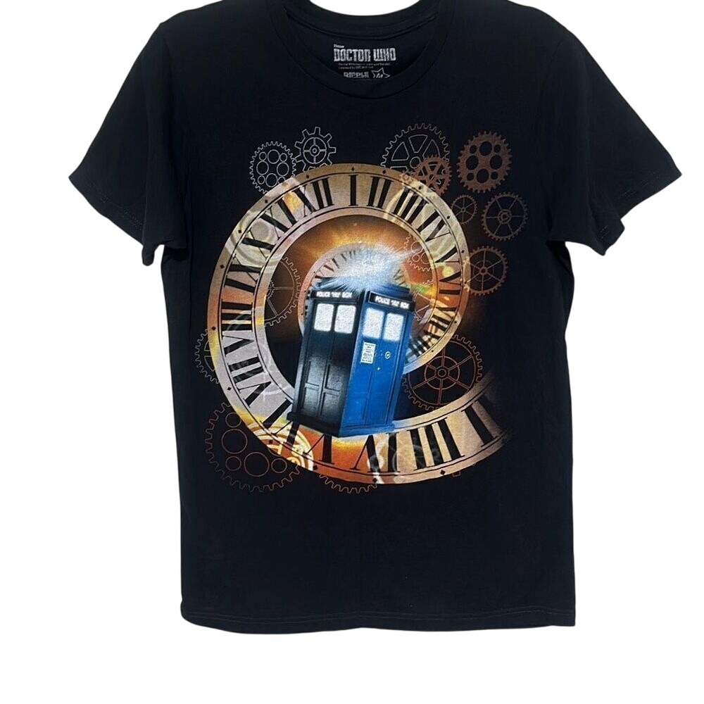 Ripple Junction Mens Black Doctor Who 2009 Graphic‎ T-Shirt Size Medium